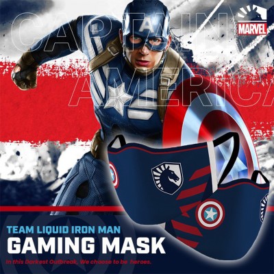 Masker Gaming Scuba Premium Team Liquid Marvel Edition - Captain America